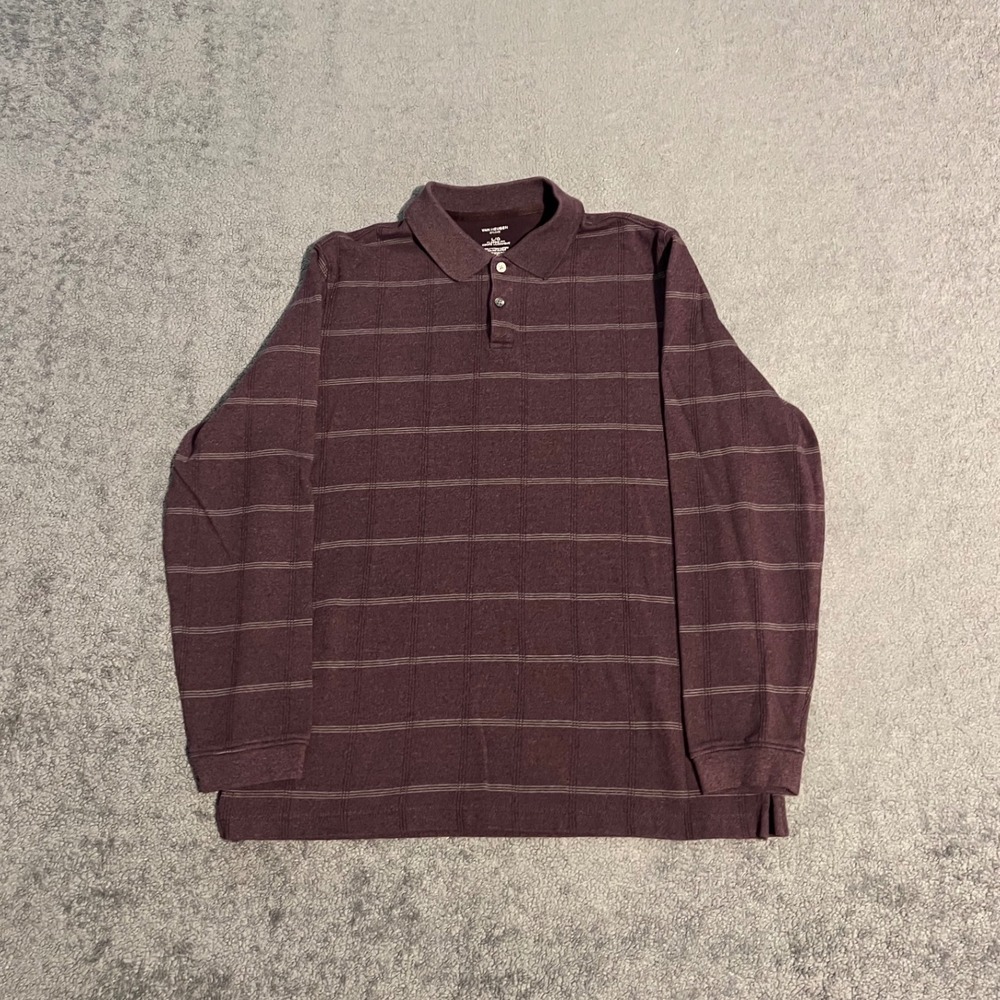 *RARE Vintage y2k Van Heusen rugby polo long sleeve Striped minimalist norm core